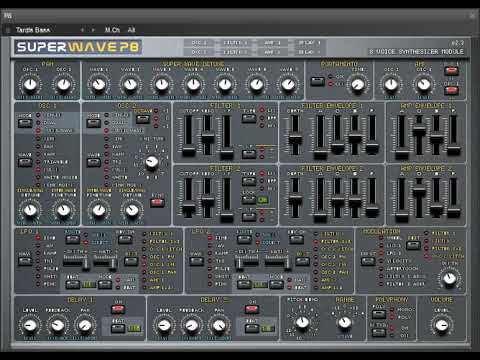 Superwave P8 - Bass & FX - VST synthesizer - factory presets demo