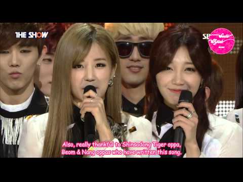 [SoshiAPinkSubs][141202] SBS MTV The Show Winning Speech - A Pink