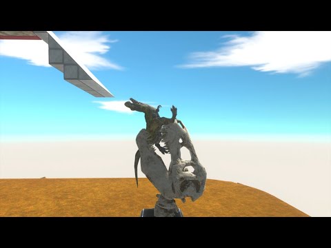 T Rex Fossil Head Eats Every Unit - Animal Revolt Battle Simulator