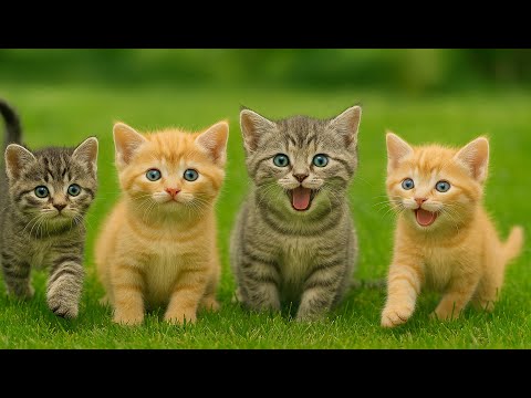 Playful Kittens on the Grass – Sweet and Funny Cat Videos – Cute Cat Moments