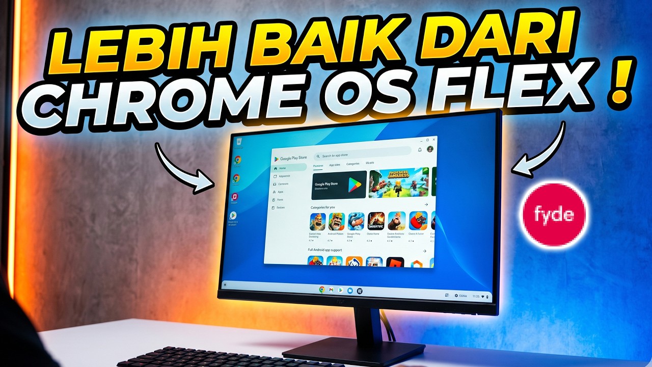 LEBIH BAIK DARI CHROME OS FLEX! Cobain Fyde OS 22 Support ANDROID Dan Makin NGEBUTT
