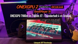 Onexplayer X1 ONEXGPU 2 vs ONEXGPU 1 and Thunderbolt 4 vs Oculink eGPU Impact #2 with Cyberpunk 2077