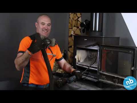 Chimney Cleaning demonstration using a rotary brush system