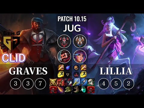 GEN Clid Graves vs Lillia Jungle - KR Patch 10.15
