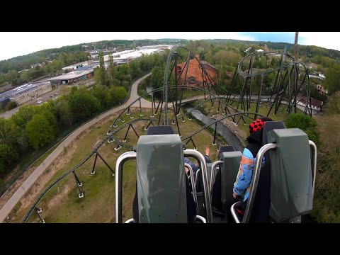 [4K] Kondaa - Backrow Onride POV | Walibi Belgium's awesome Intamin Mega Coaster (warmed up)