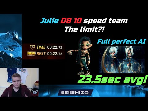 Speed clear DB10 -  Full perfect AI + Fastest skins?! Pushing the limit -Summoners war
