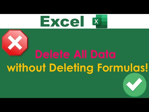 Delete All Data in a sheet but Keep Formulas | Excel