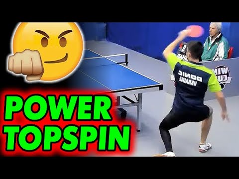 Power topspin attack style: Baranovskii Sergei, looping FH and BH