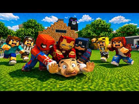 ماين كرافت لكن ايرون مان نقذنه انا وجيجي وعبوسي وكعبول من الحرامي واخوانه 😨😱 #فلم_ماين_كرافت