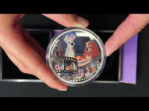 Disney Cinema Masterpieces - Lady and the Tramp 3oz Silver Coin