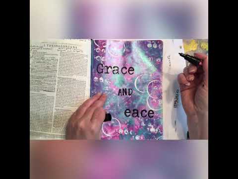 Grace and peace- bible art journaling