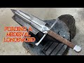 Forging A Medieval Longsword: Full Build #blacksmith #bladesmith #sword