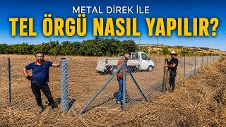 Metal Direkle Tel Örgü Yapımı | Bahçe Çiti Kurulumu