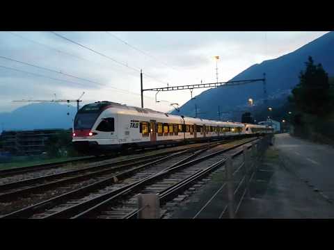 SBB CFF FFS - RABe 524 TiLo "FLIRT" - S20 Biasca-Bellinzona-Locarno - Train Transit