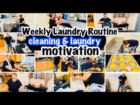 WEEKLY LAUNDRY ROUTINE | CLEANING & LAUNDRY MOTIVATION...