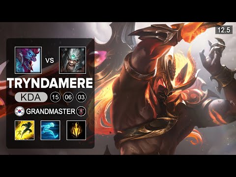 Tryndamere Top vs Trundle - KR Grandmaster - Season 12 Patch 12.5