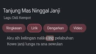 Download lagu TANJUNG MAS NINGGAL JANJI (didi kempot) || STORY WA KEKINIAN mp3