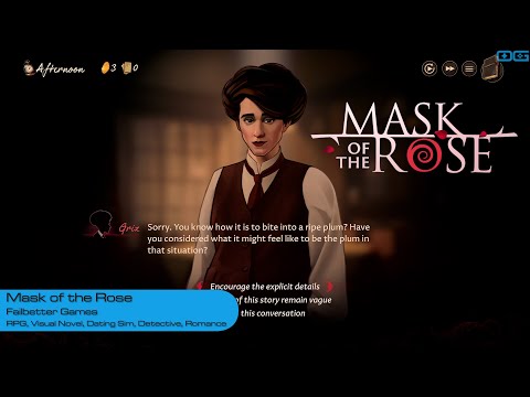Mask of the Rose: Dating Sim Meets Detective Noir (Gameplay)