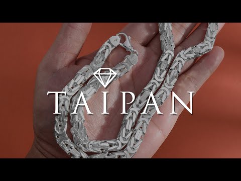 Taipan Königskette vierkant 8mm breit 60/70cm lang 925 Sterling Silber