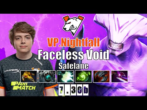 Faceless Void Safelane | VP.Nightfall 22 KILLS NONSTOP TIME LOCK BASH | 7.30b Gameplay Highlights