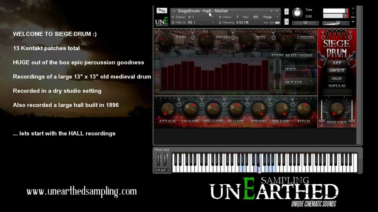 Siege Drum Walkthrough - Epic Medieval Drum Kontakt Instrument