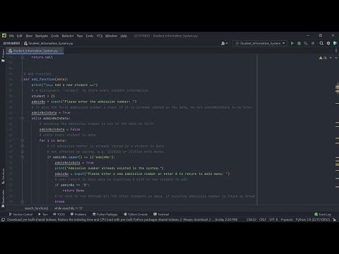 Yx Student Information System Using Python