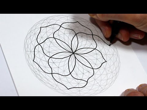 Relaxing Pentagram Mandala Drawing Process