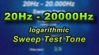 Download lagu Logarithmic 20Hz to 20000Hz (20kHz) Sweep Test Sound  - MAXIMUM HUMAN HEARING RANGE mp3