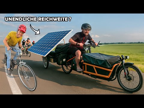 Schrottfahrrad vs. E-Bike mit UNENDLICHER Reichweite (483km Roadtrip)