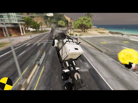 GTA 5 CRAZY WEDGE TRUCK CRASHES COMPILATION DESTRUCTION CAR CRASHES GTA V #7
