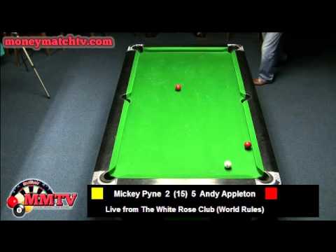 Mickey Pyne - Sensational kick shot at MMTV Pool Match