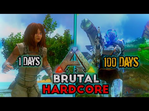 เอาชีวิตรอด100วัน ในโลกไดโนเสาร์ Ark Mobile Brutal Hardcore