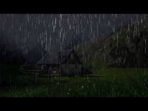 Duerma Instantáneamente en 3 Minutos con Sonido de Lluvia en Techo en la Granja en Bosque Brumoso