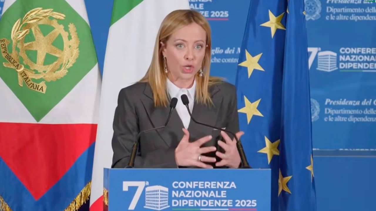 L'INTERVENTO DI GIORGIA MELONI ALLA CONFERENZA NAZIONALE SULLE DIPENDENZE