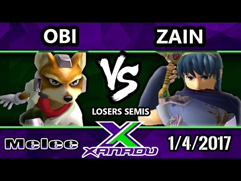 S@X 183 - Obi (Fox) Vs. Zain (Marth) - SSBM Losers Semis - Smash Melee