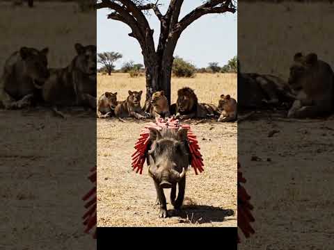 The Smartest Warthog in the Savanna! 🐗🔥 😂 #shorts