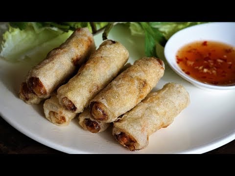 Crispy Chicken Spring Rolls - Quick and Easy to Make - Recipe by Cooking With Morgane