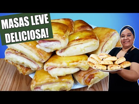 Enroladinho de Presunto e queijo JOELHO Salgado Assado Massa Profissional Leve e Gostosa  !!