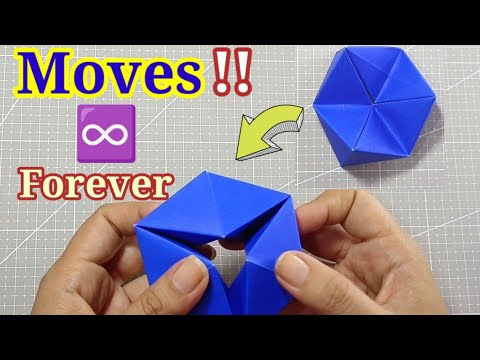 Easy origami Flexagon toy /  paper fold moving flexagon/ Amazing paper