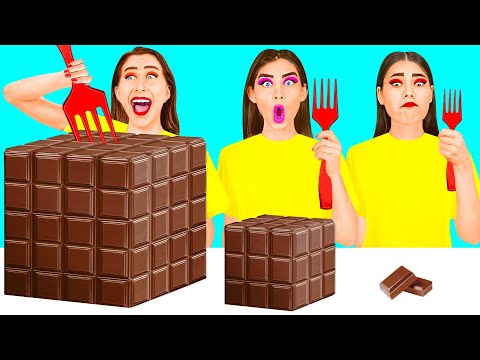 Wyzwanie Małe vs Średnie vs Duże | Zabawne Sytuacje z Jedzeniem od HAHANOM Challenge