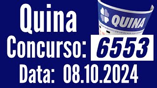 ???????? QUINA de hoje, RESULTADO da QUINA 6553, Resultado Quina, Quina 8/10,
