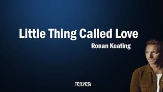 Ronan Keating- Little thing called love (lyrics)