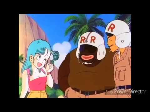 Bulma being harassed by the red ribbon goons
