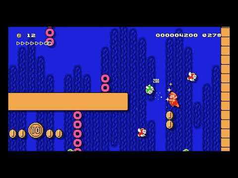 Super Mario Maker 2: Cheep Cheep Coral Reef