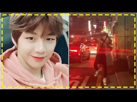 Wanna One Kang Daniel skates out in the public at night without any mask to cover himself