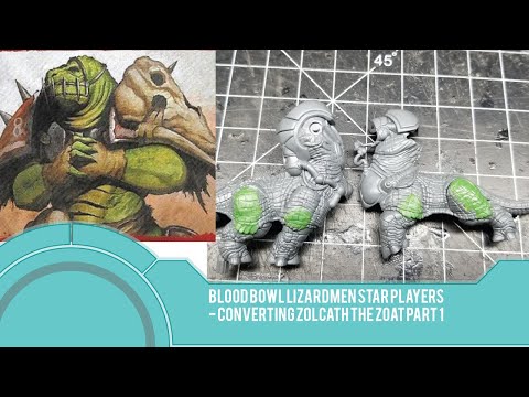 Bloodbowl Lizardmen Star Players - Converting Zolcath the Zoat Pt. 1