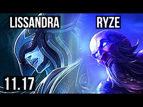 LISSANDRA vs RYZE (MID) | 4.7M mastery, 2/0/6, 1400+ games | KR Master | v11.17