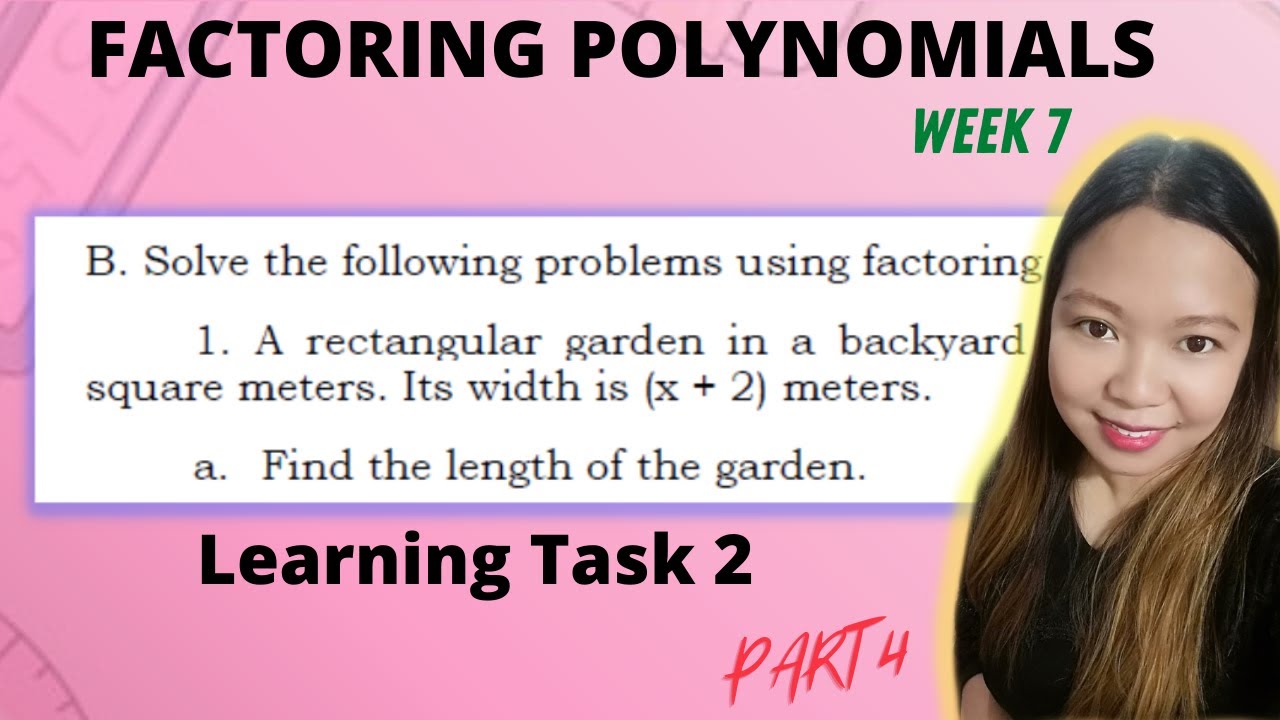 Putar video FACTORING OF POLYNOMIALS| WEEK 7 LEARNING TASK 2 PART 4 @LoveMATH TV sekarang FACTORING OF POLYNOMIALS| WEEK 7 LEARNING TASK 2 PART 4 @LoveMATH TV