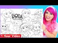 Coloring Dora The Explorer GIANT Coloring Pages Dora Boots Diego 1 Hour Coloring Videos