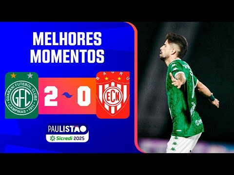 GUARANI 2 X 0 NOROESTE  | MELHORES MOMENTOS | 4ª RODADA | PAULISTÃO SICREDI 2025